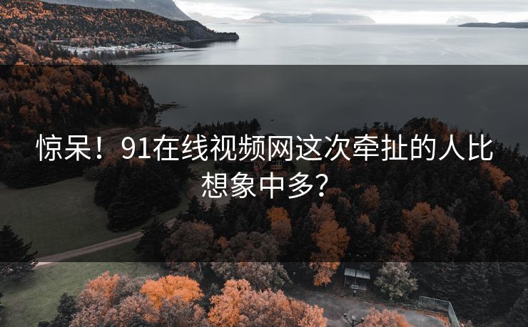 惊呆！91在线视频网这次牵扯的人比想象中多？